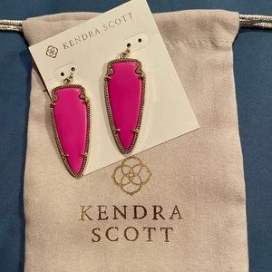 Kendra Scott Skylar magenta hot pink earrings rare htf